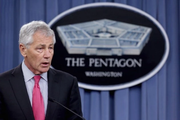 Defense Secretary Chuck Hagel Hosts Japanese Counterpart At The Pentagon